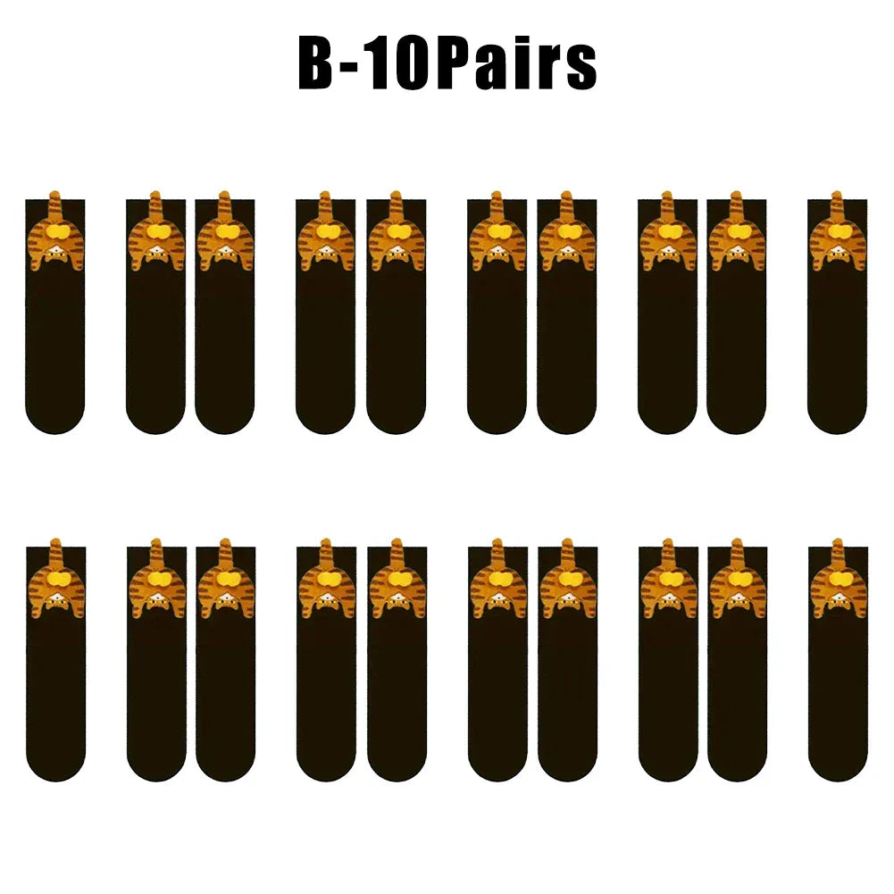 Funny Cat Socks with Fuzzy Balls