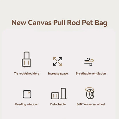 HOOPET Cats Travel Bag Portable Out Pet Trolley Suitcase Universal  Small Dogs Bag Cat Backpack Detachable Pet Supplies