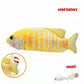 Stimulating electric fish petting toy for cats' curiosity