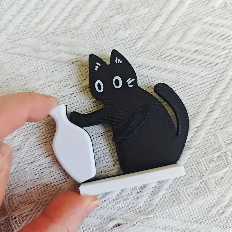 Black Cat Whiskers Memorial Magnet
