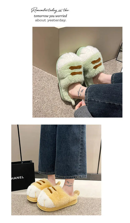2025 New Cute Cat Paw Slippers