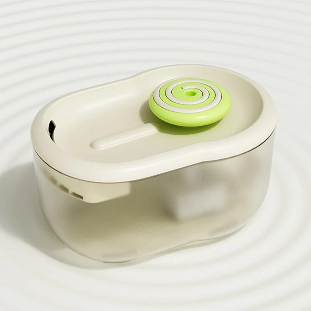 Stylish Cat Water Fountain in Green