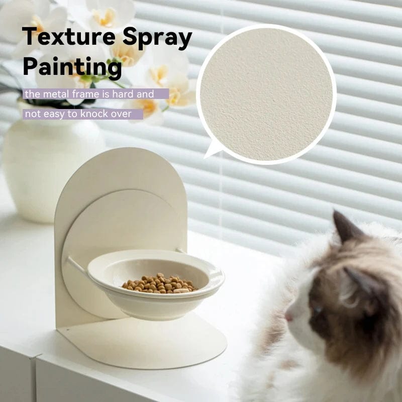 Texture Spray Painted Cat Bowl – Close-Up Finish