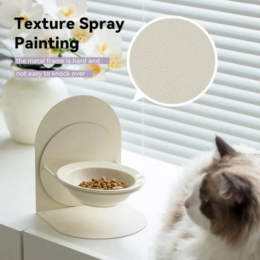 Texture Spray Painted Cat Bowl – Close-Up Finish