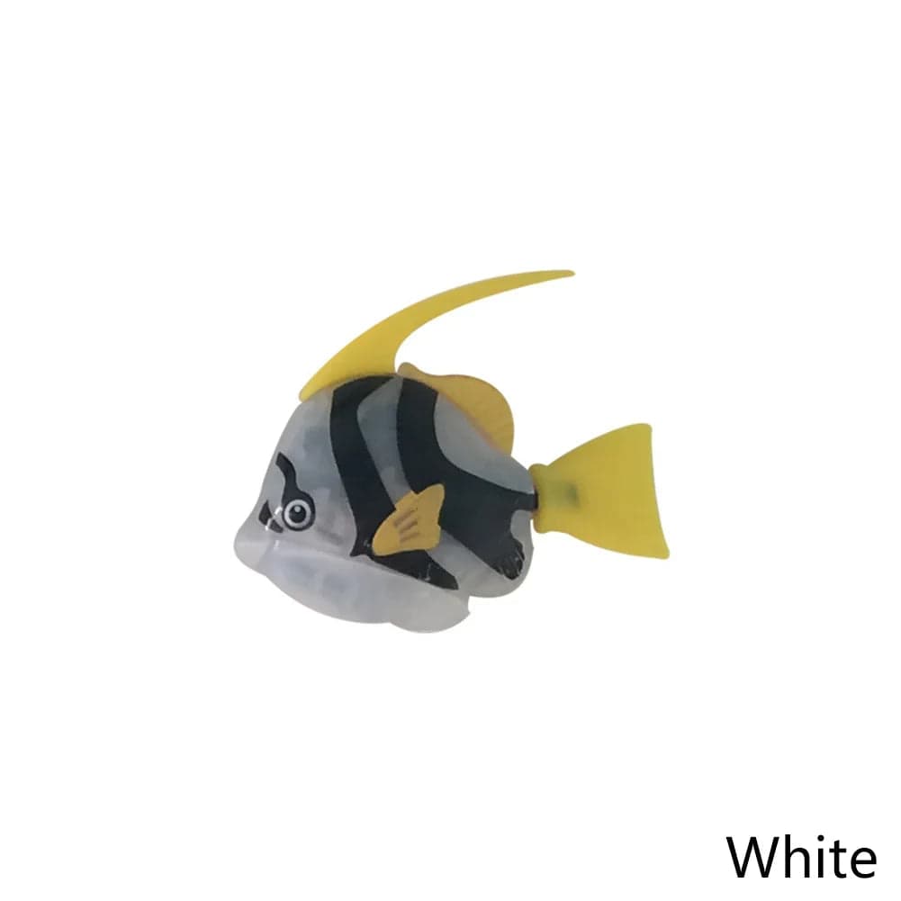 White & Yellow Robotic Fish Cat Toy