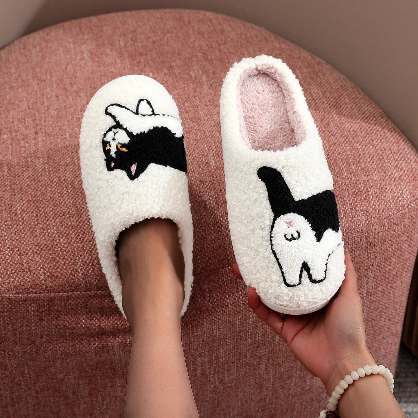 cute animal slippers gift for cat lovers