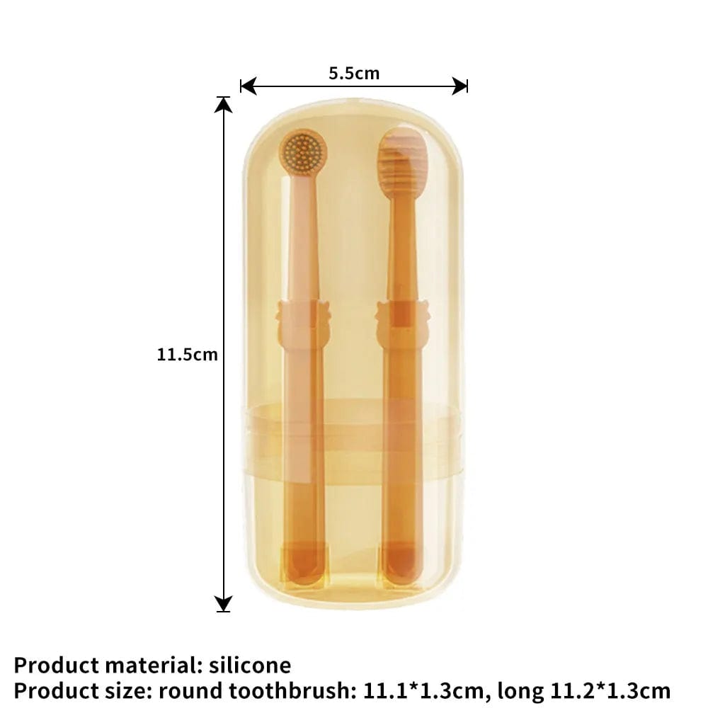 durable silicone cat toothbrush kit for chewers

