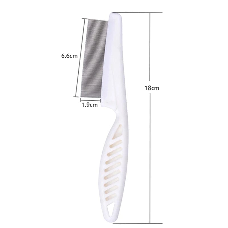 safe flea comb with blunt teeth for cats with sensitive skin

