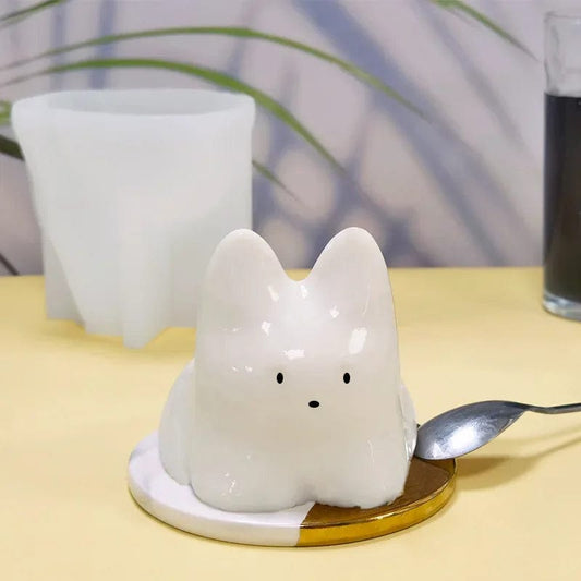 silicone cat-shaped pudding mold for homemade desserts

