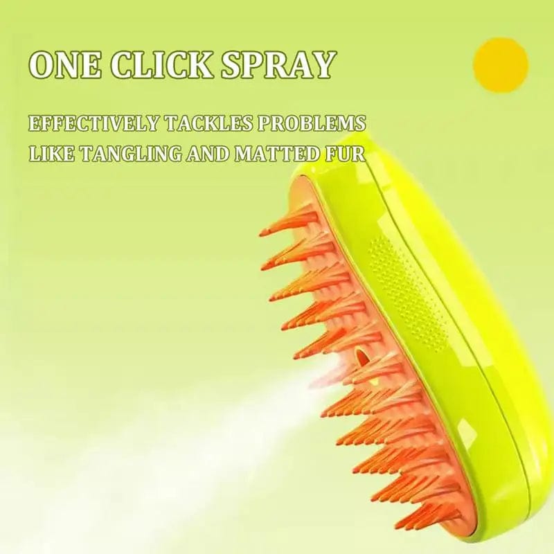 steamy electric cat grooming brush for long hair cats

