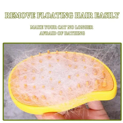 steamy electric cat grooming brush with UV disinfection

