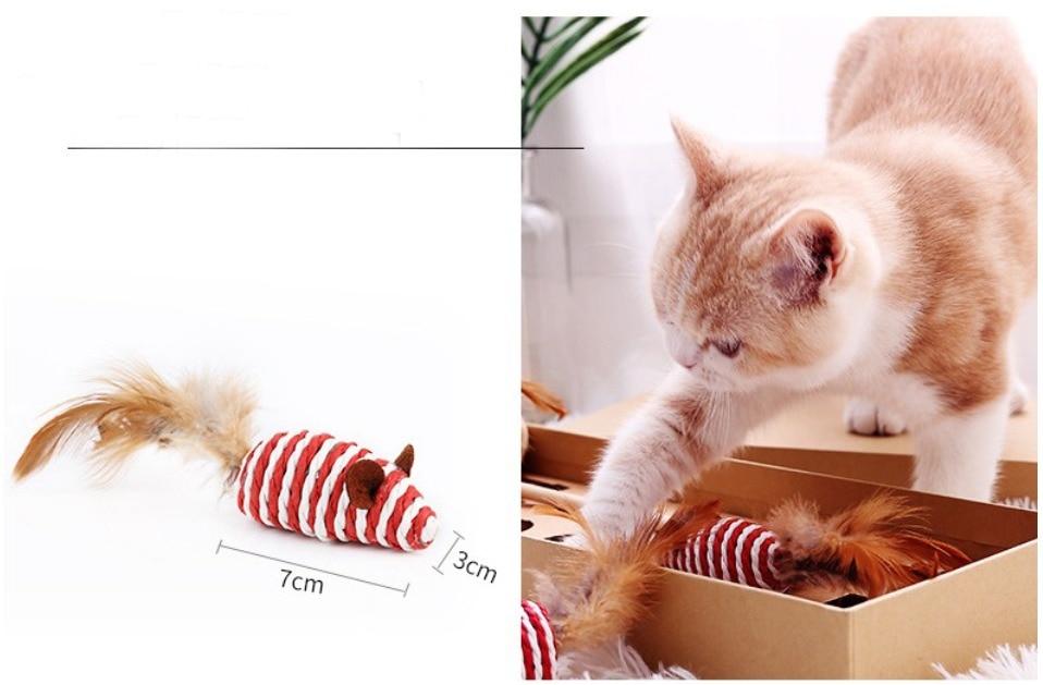 7pcs Simulation Mouse Cat Toy Cat Stick Set Cat Scratch Bite Resistance Interactive Mouse Toy Cat