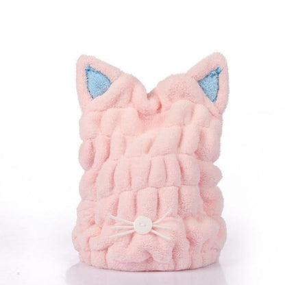 best cat ears hair towel hair hat for shower