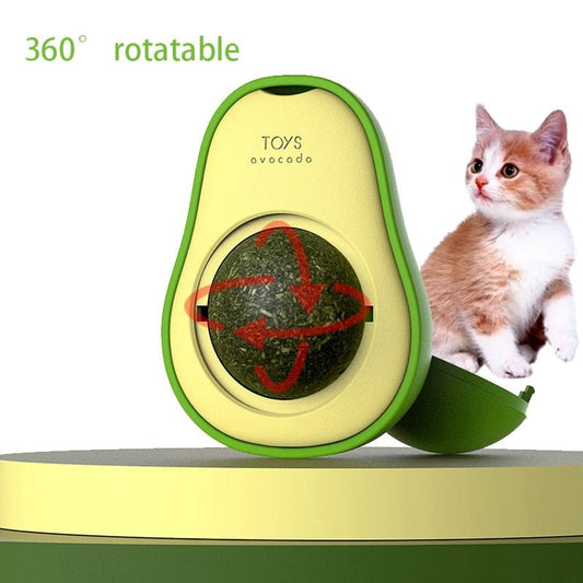 Unique avocado-shaped catnip toys for cats Funny Catnip Toys Cute Avocado Teeth Cleaning Cat Supplies Catnip Mini Toys Fashion Interactive Pet Toys Pet Supplies