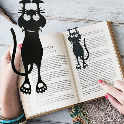 Set of 5 black cat bookmarks