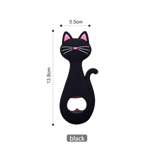 Black Cat Bottle Opener – Size & Dimensions View