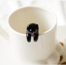 Black Cat Hanging Spoon – Minimal Ceramic Design