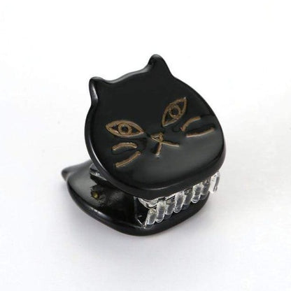 Black Mini Cat Claw Hair Clip Glossy Acrylic Finish