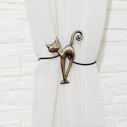 Bronze Magnetic Cat Curtain Holder Buckle