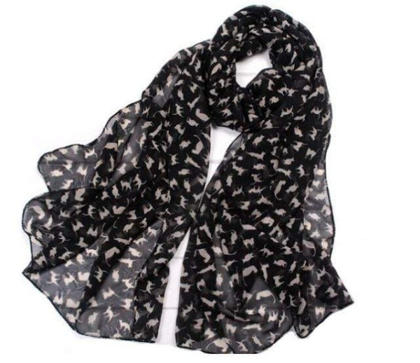 Cats Scarf and Wraps For Women cat pattern scarf