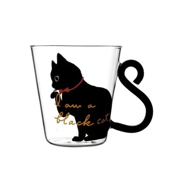 250ml Cute Creative Kitty Glass Tea Mug kitty coffee cup