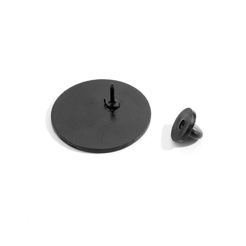 Cat Enamel Pin Back View – Rubber Clutch Fastener Detail
