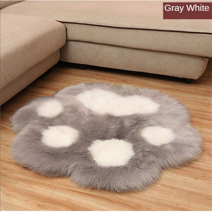 Soft cat paw cushion carpet rug for cozy floors Cute Cat Paw Bear Foot Cushion Animal Footprint Shape Soft Plush Carpet Home Sofa Table Floor Mat Bedroom Decorative Carpet 2021