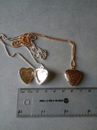 Cat Paw Locket Necklace with Matching Earrings Set