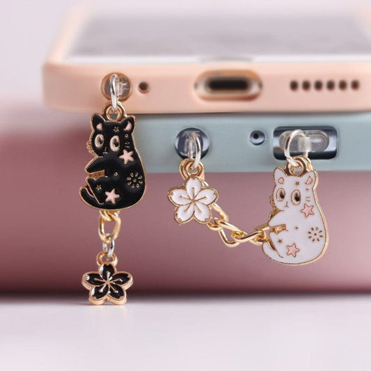 Cat phone dust protection charms for sale,Cat Phone Dust Plug Charm Kawai Android Anti Dust Cap Pendant Charge Port Plug For iPhone Type C Dust Protection Stopper
