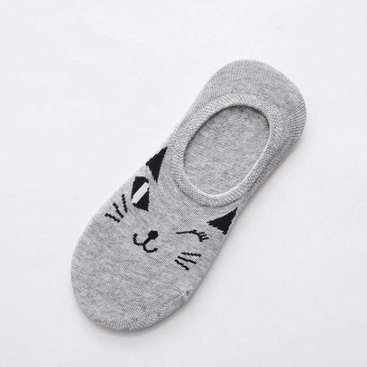 Comfy Warm Cat Socks In Grey Color 
