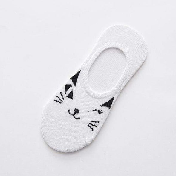 Comfy Warm Cat Socks In White
