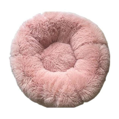 Round Plush Pet Cat Bed House Soft Cats Bed 