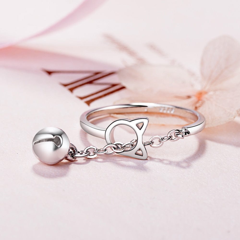 Cute Cat Bell Collar Charm – Pink Background Display