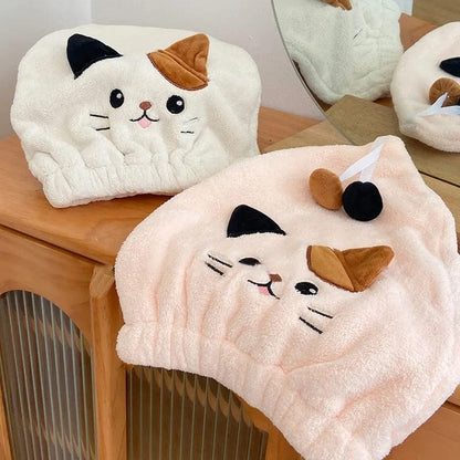Cat bath towel for rapid hair drying