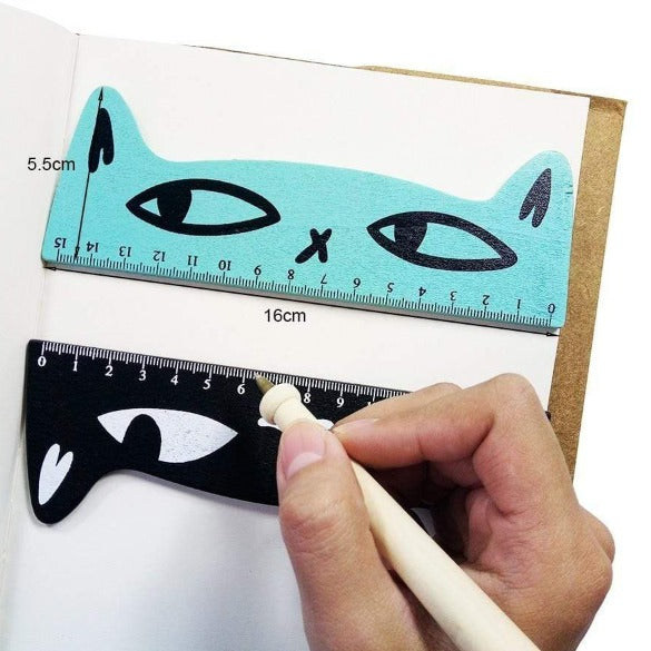 Best Kitty Eye Wooden Scale Cute Cat Eye Ruler