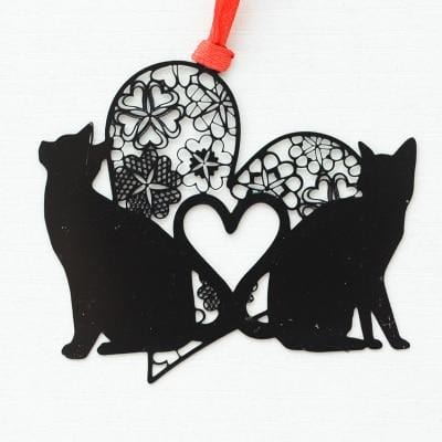 Unique metal cat page markers cute black cat bookmark