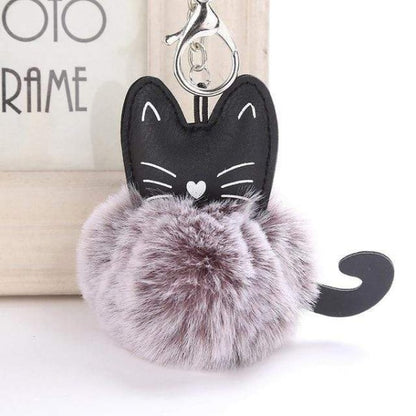 Unisex Fluffy Fuzzy Kitty Chain fluffy key chain for girls