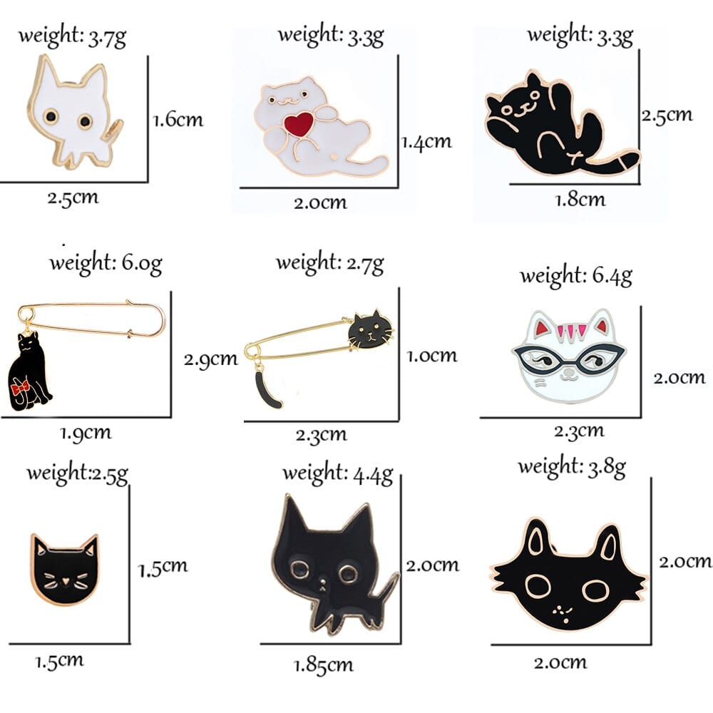 Meow-tastic cat jewelry brooches brooch girl kitten