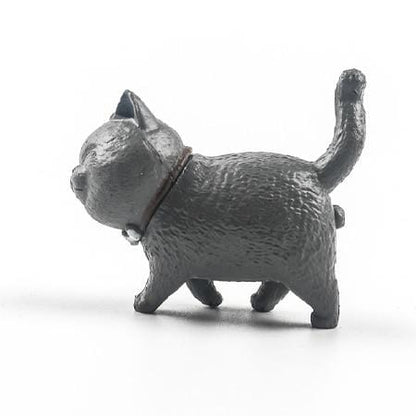 Dark Gray Cat Magnet – Realistic Walking Cat Design
