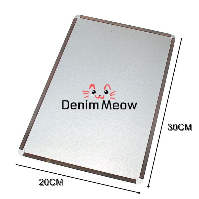 DenimMeow Funny Cat-Themed Denim Label Display Card