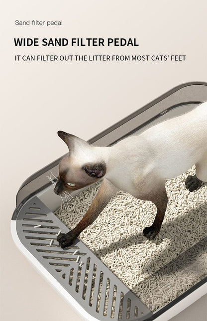 Colorful covered cat litter pan for privacy cat sandbox litter box