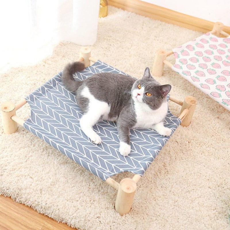 Removable cover cat bed with durable frame pet house hammock bed