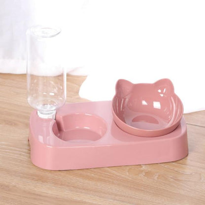 Water and Food Bowls Cat, Cat Dog Tilted Water and Food Bowl Cat Feeding Bowls bowl cat automatic feed water