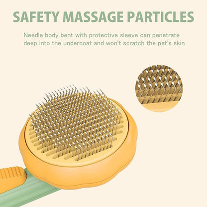 Gentle Self-Cleaning Cat Comb