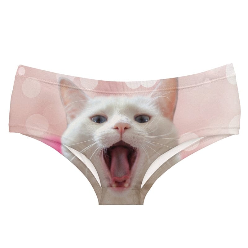 Hilarious 3D cat underwear Funny 3D Cat Face Briefs