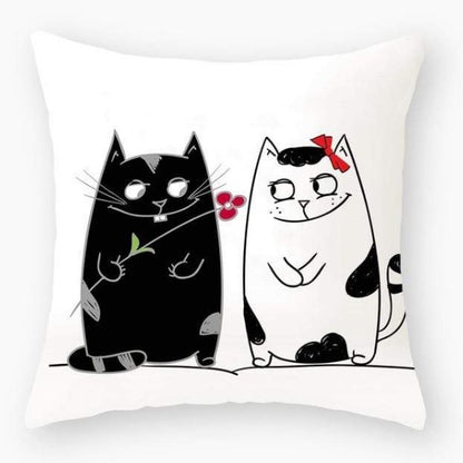 Funny Cat Pair Pillow Cover