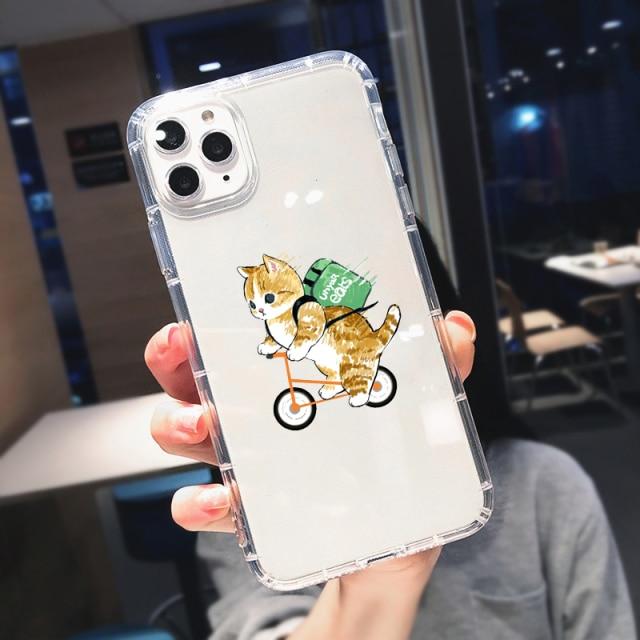 Funny Cats on iPhone Covers With Cat Cycling