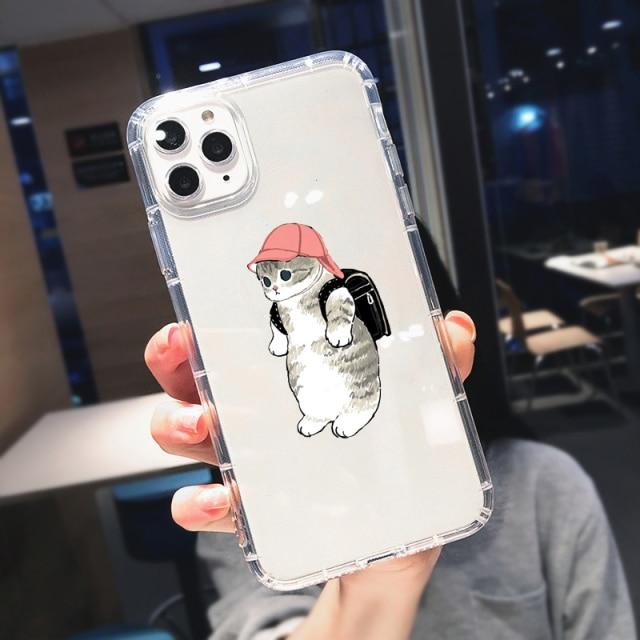 Funny Cats on iPhone Covers With Cat Wearing A Backpack