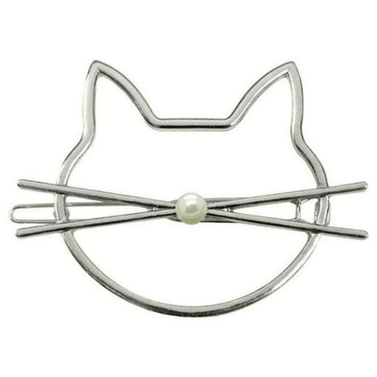 Sleek Feline Outline Barrette