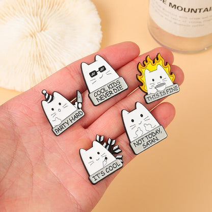 Cat-themed collectible brooches
